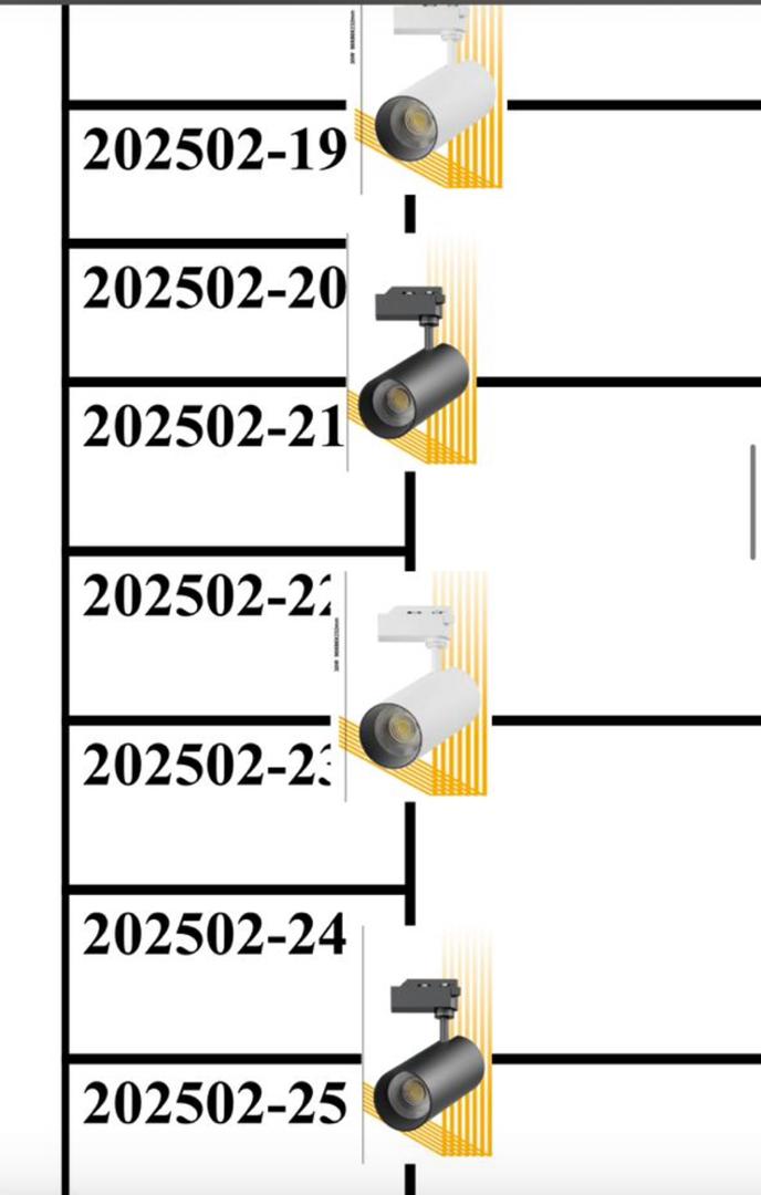 Projecteur sur rail à led